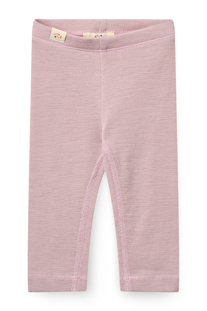 Leggings i Tynd Merinould - Violet Ice
