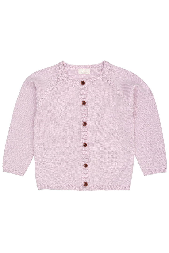 STRIKKET CARDIGAN I MERINOULD - LAVENDER