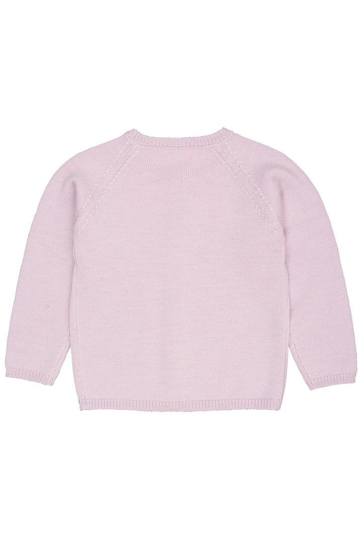 STRIKKET CARDIGAN I MERINOULD - LAVENDER