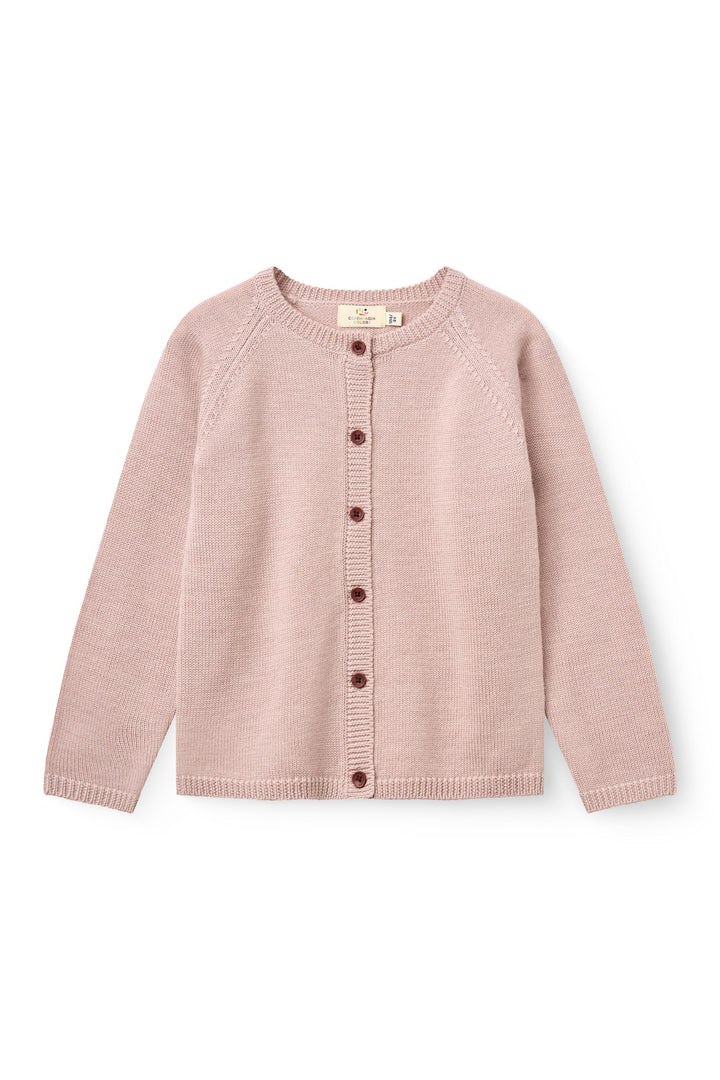Strikket Cardigan I Merinould - VIOLET ICE