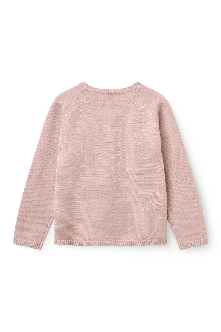 Strikket Cardigan I Merinould - VIOLET ICE
