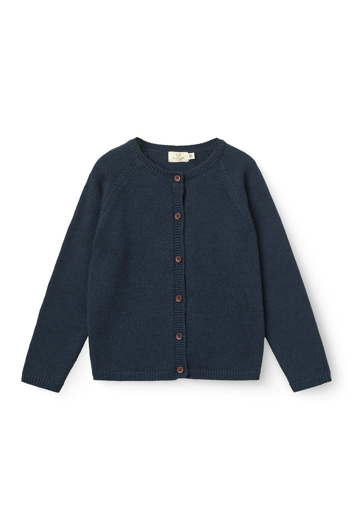Strikket Cardigan I Merinould - NAVY