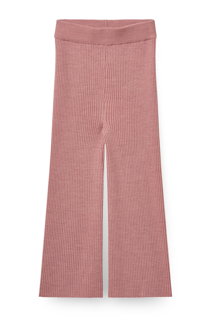 Rib Bukser med Vidde i Merinould - Winter Rose