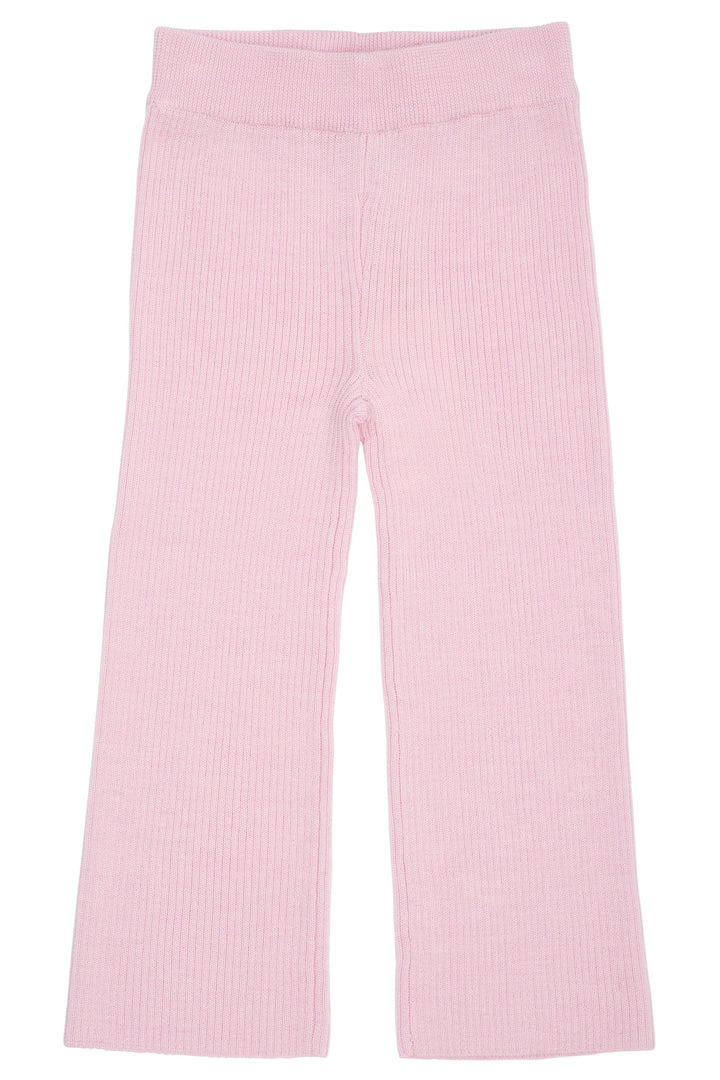 RIB BUKSER M. VIDDE I MERINOULD - BUBBLEGUM