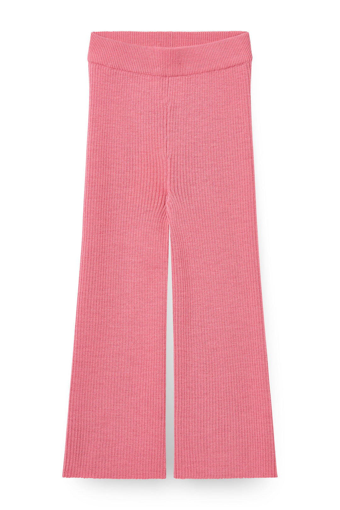 Rib Bukser med Vidde i Merinould - Blossom Pink