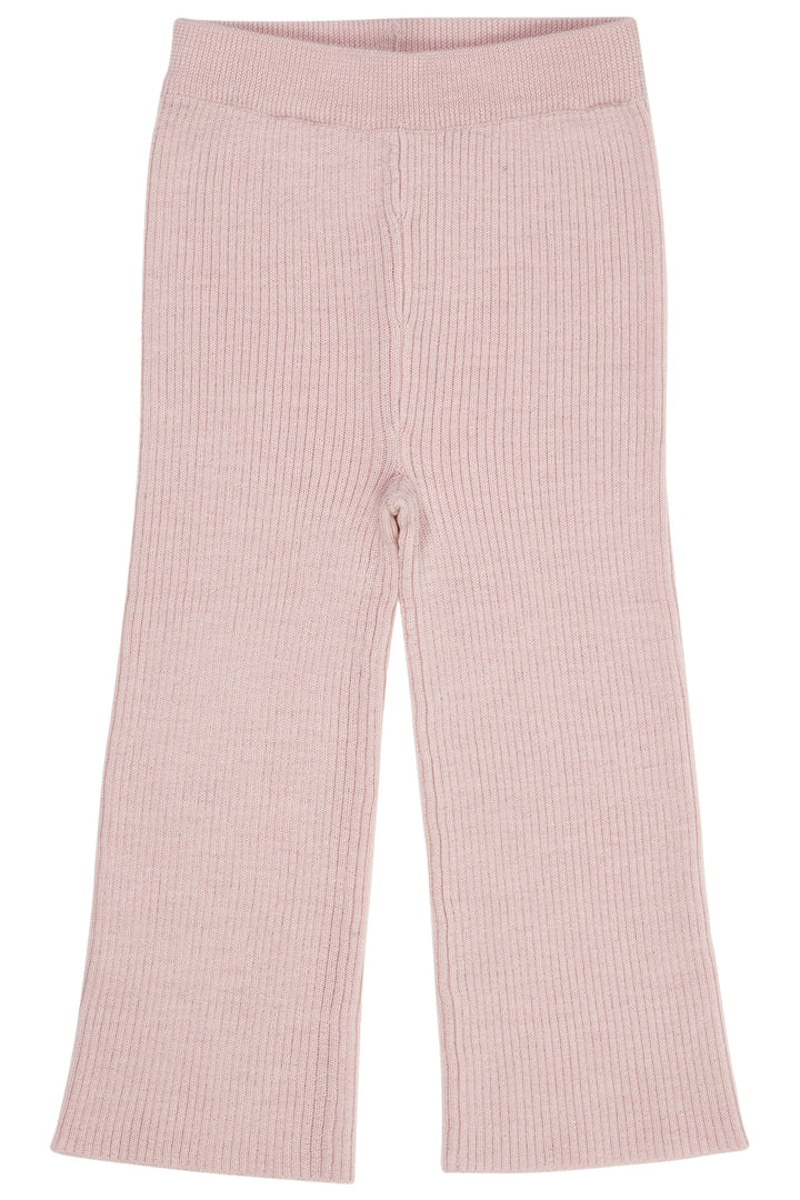 RIB BUKSER M. VIDDE I MERINOULD - DUSTY ROSE