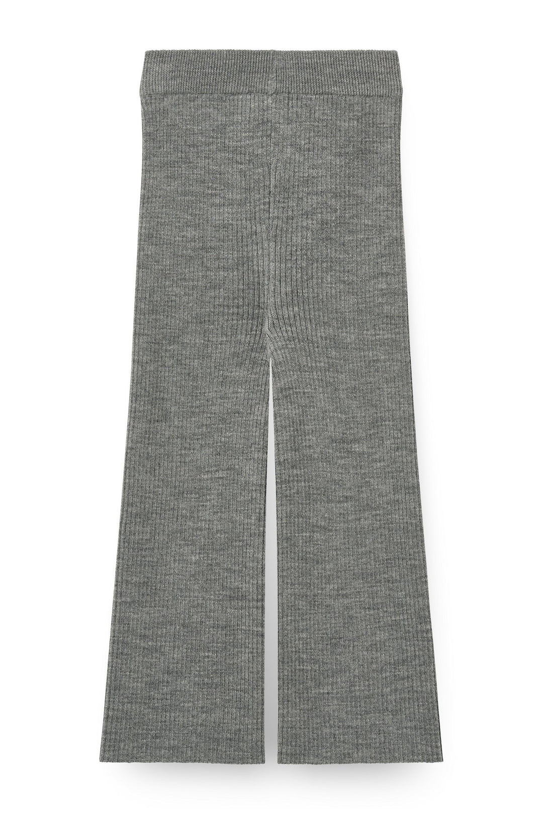 Rib Bukser med Vidde i Merinould - Grey Melange