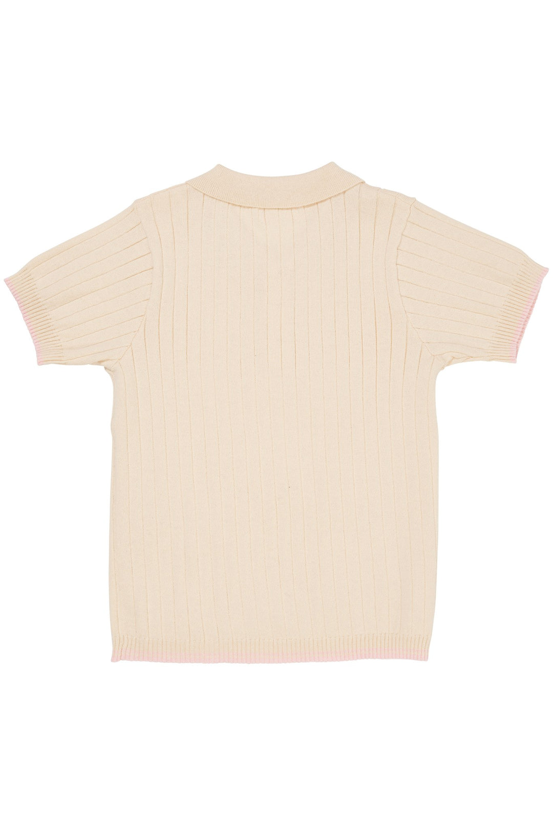 STRIKKET RIB POLO - BALLERINA/BERRY COMB.