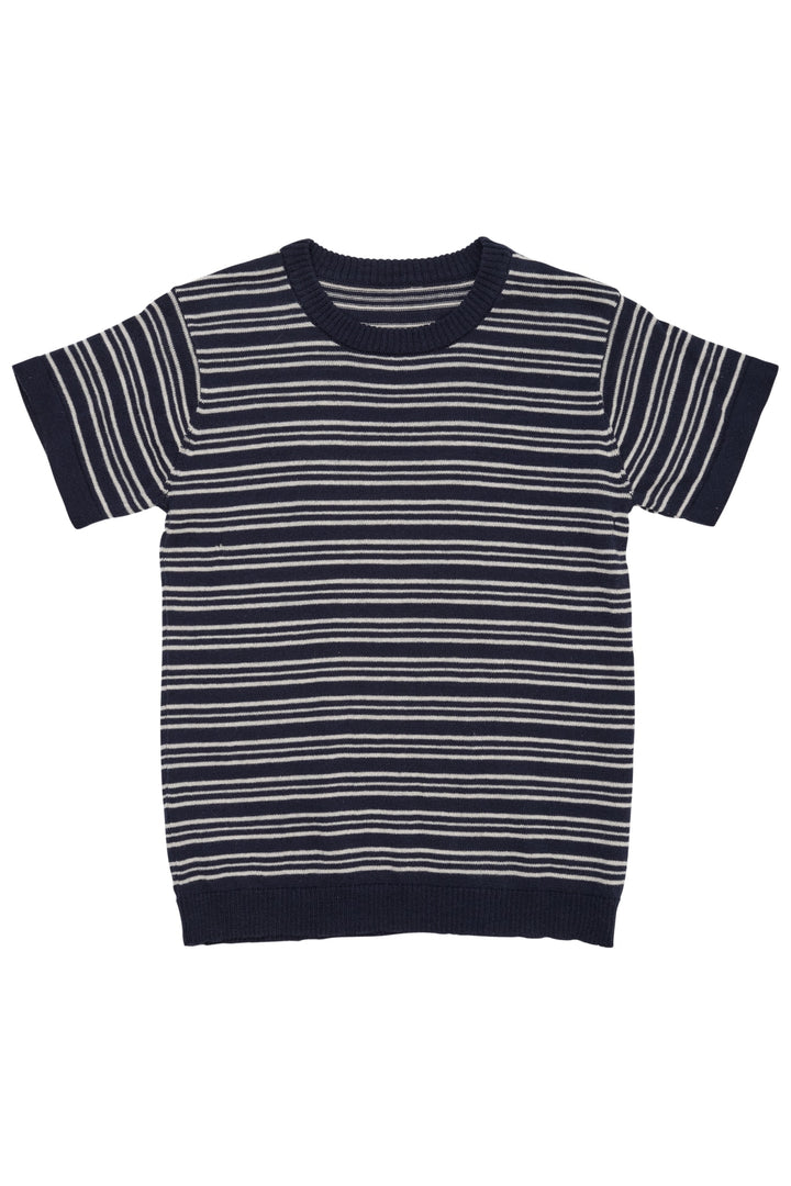 STRIBET SOMMERSTRIK BLUSE - NAVY/CREAM COMB.