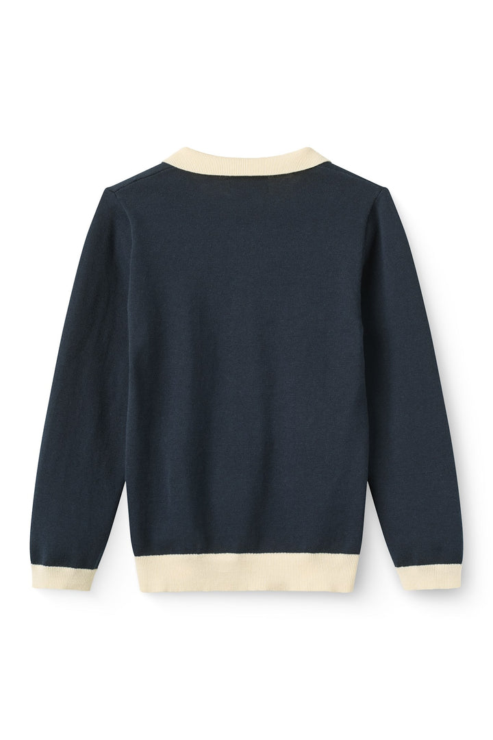 L/Æ Polo m. Broderi - Navy Rocket Comb.