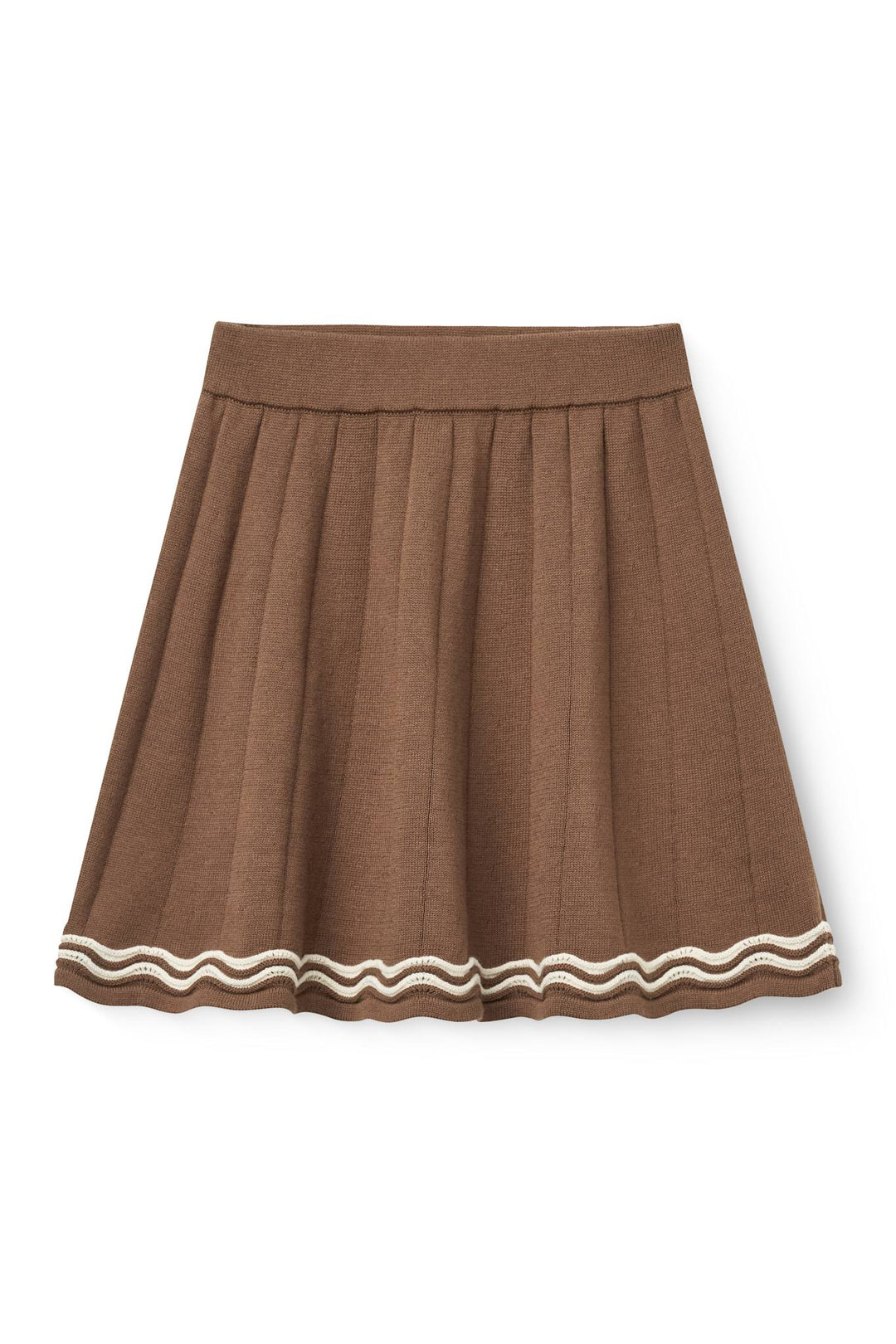 Strikket Tennis Nederdel - Walnut Comb.