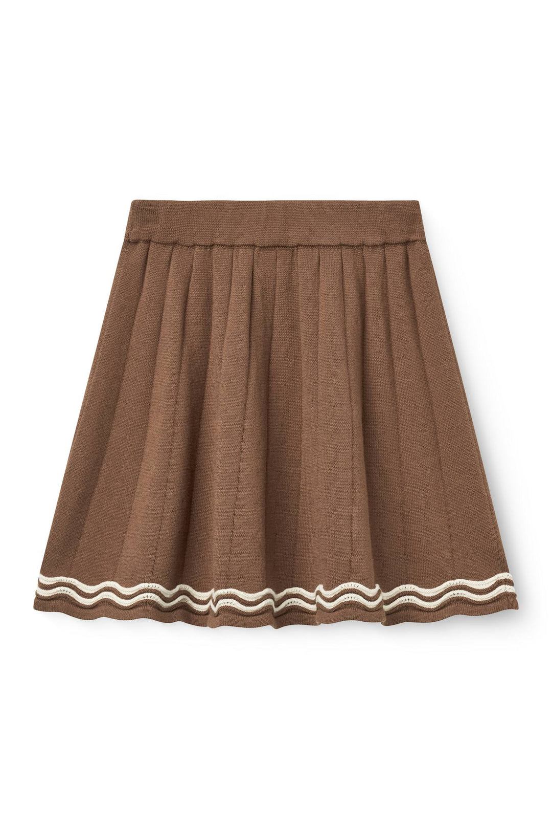 Strikket Tennis Nederdel - Walnut Comb.