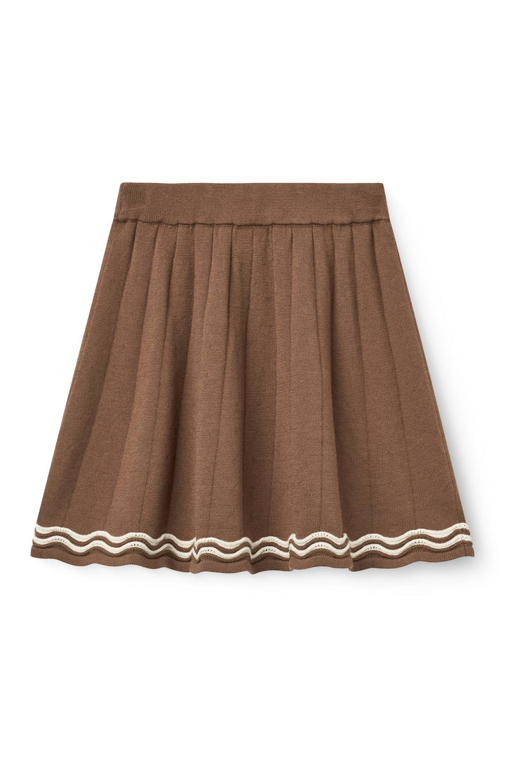 Strikket Tennis Nederdel - Walnut Comb.