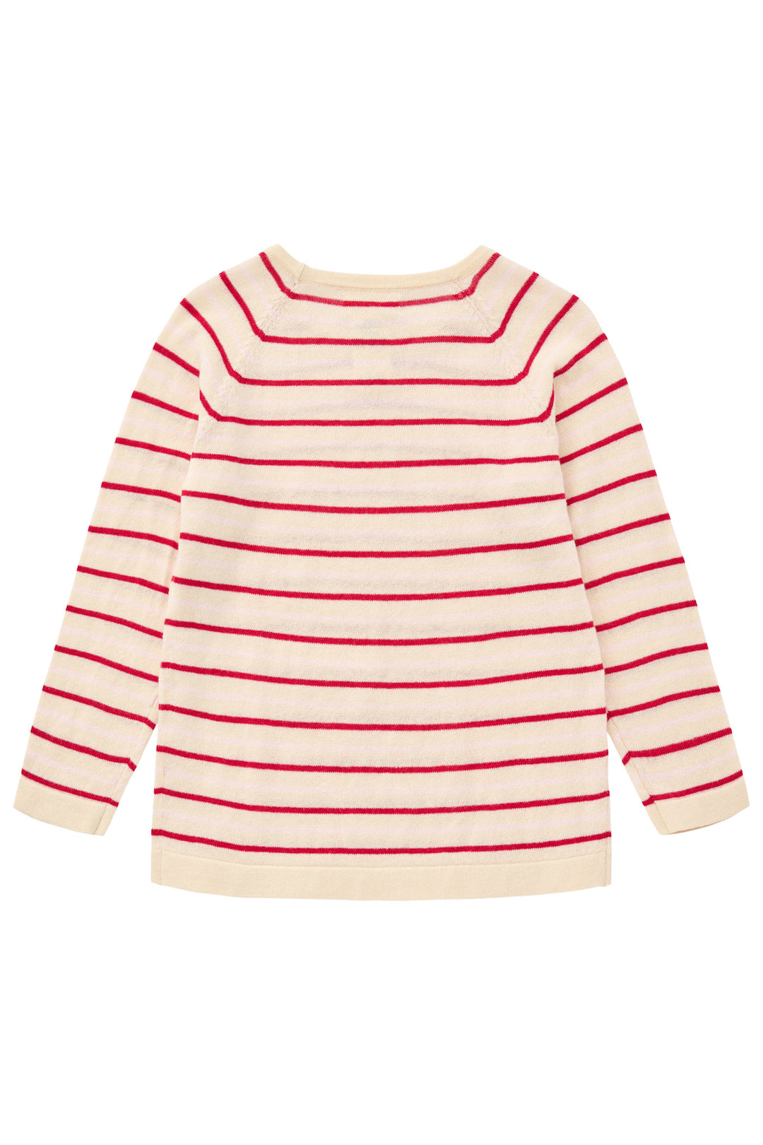 TYNDSTRIKKET BLUSE M. STRIBER - CREAM/DUSTY ROSE/BARRY COMB.