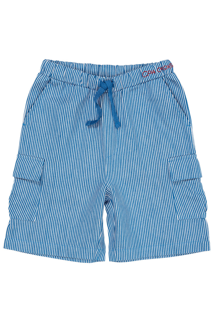 STRIBET SHORTS M. LOMME - SHARP BLUE STRIPE