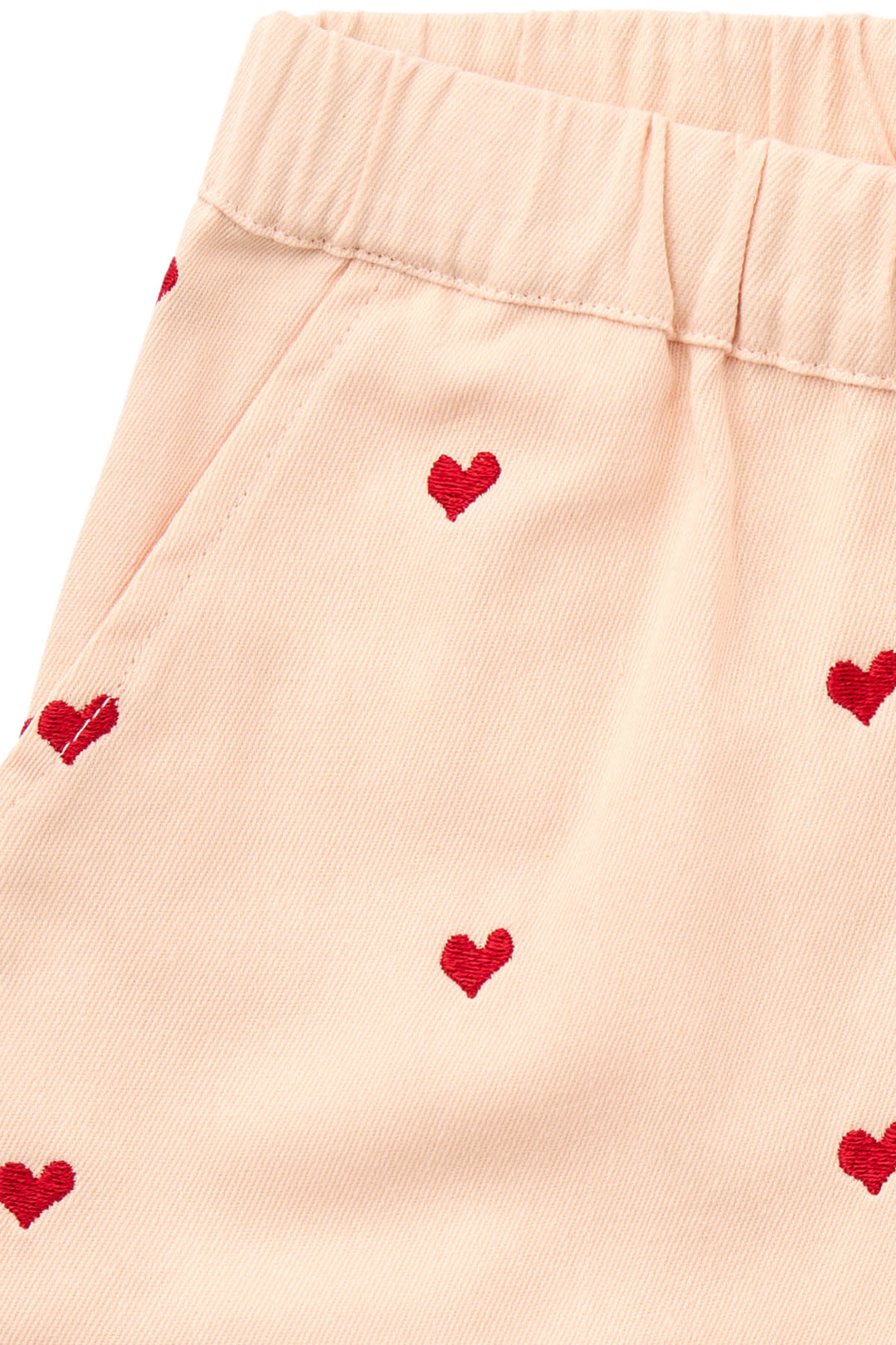TWILL HJERTE SHORTS - DUSTY ROSE W. BERRY HEARTS
