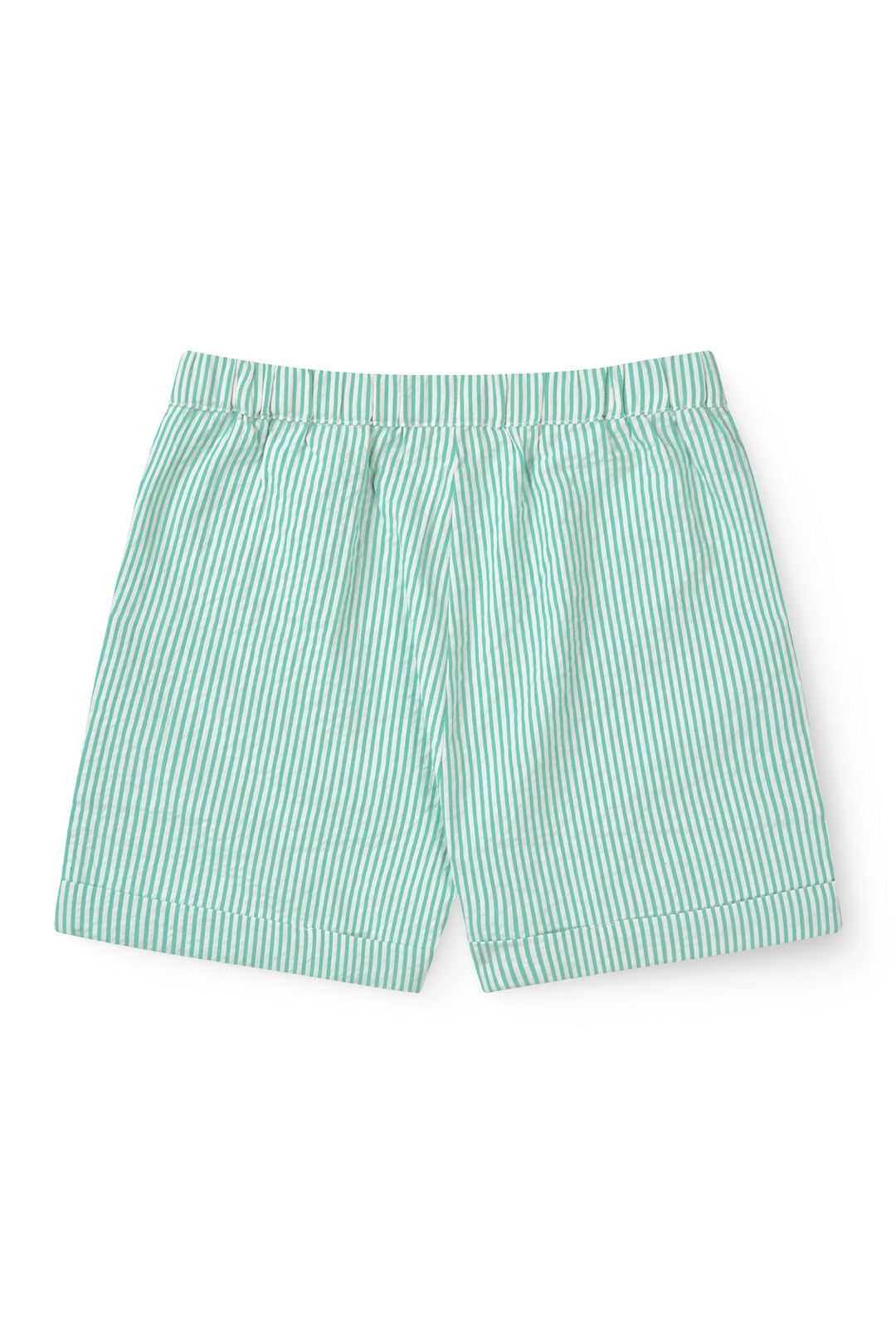 BÆK OG BØLGE SHORTS - SHARP GREEN W CREAM STRIPE