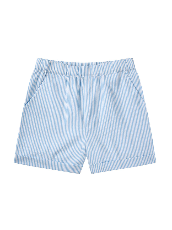 BÆK OG BØLGE SHORTS - SKY BLUE W CREAM STRIPE