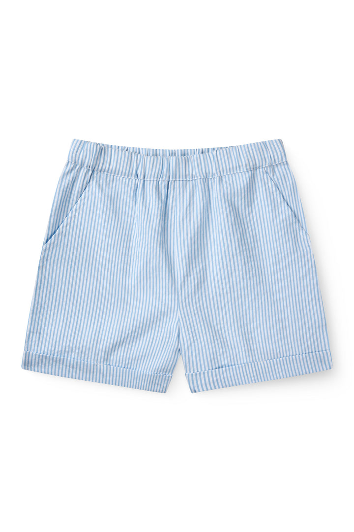 BÆK OG BØLGE SHORTS - SKY BLUE W CREAM STRIPE