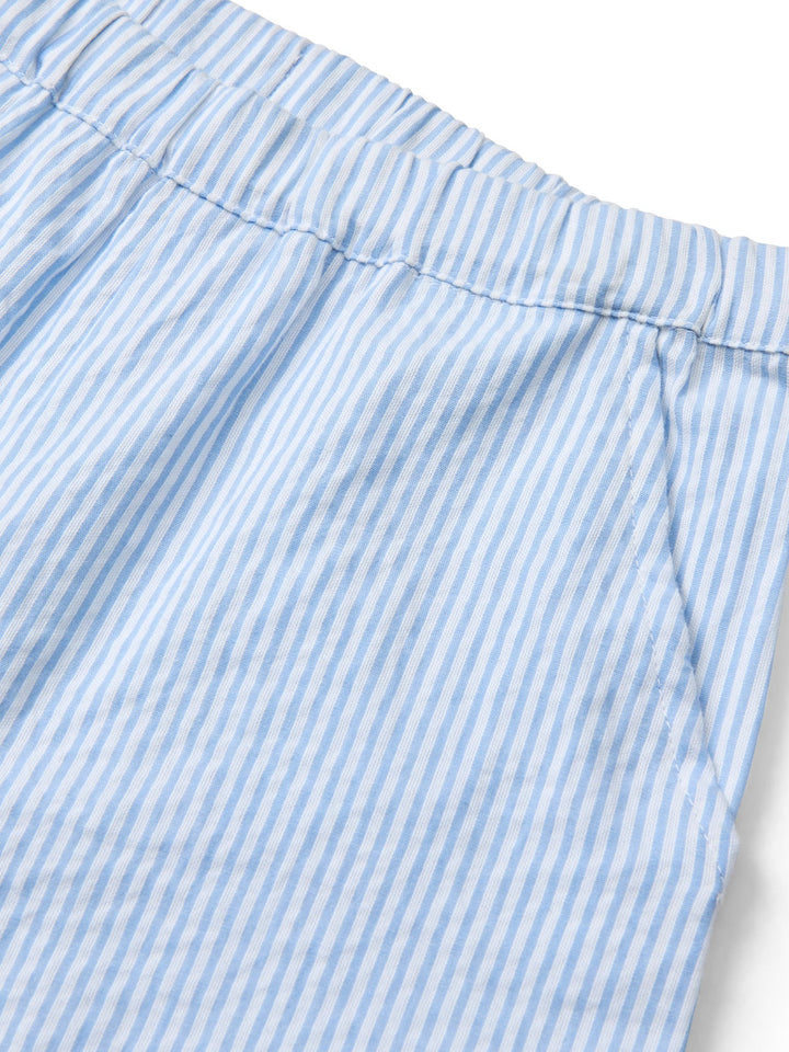 BÆK OG BØLGE SHORTS - SKY BLUE W CREAM STRIPE