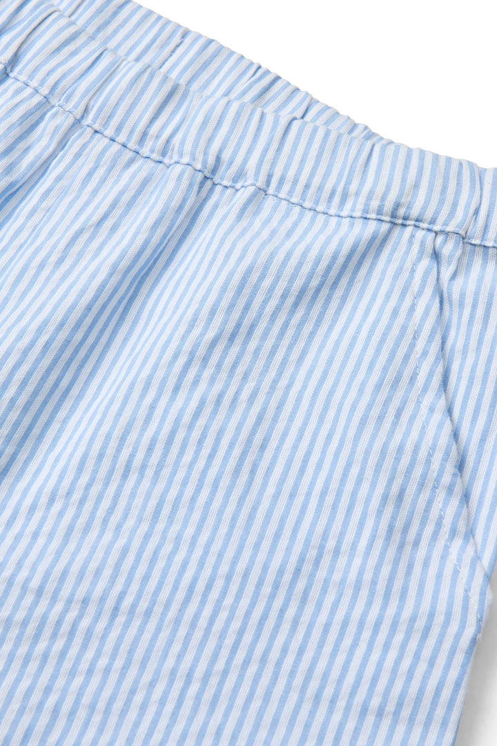 BÆK OG BØLGE SHORTS - SKY BLUE W CREAM STRIPE