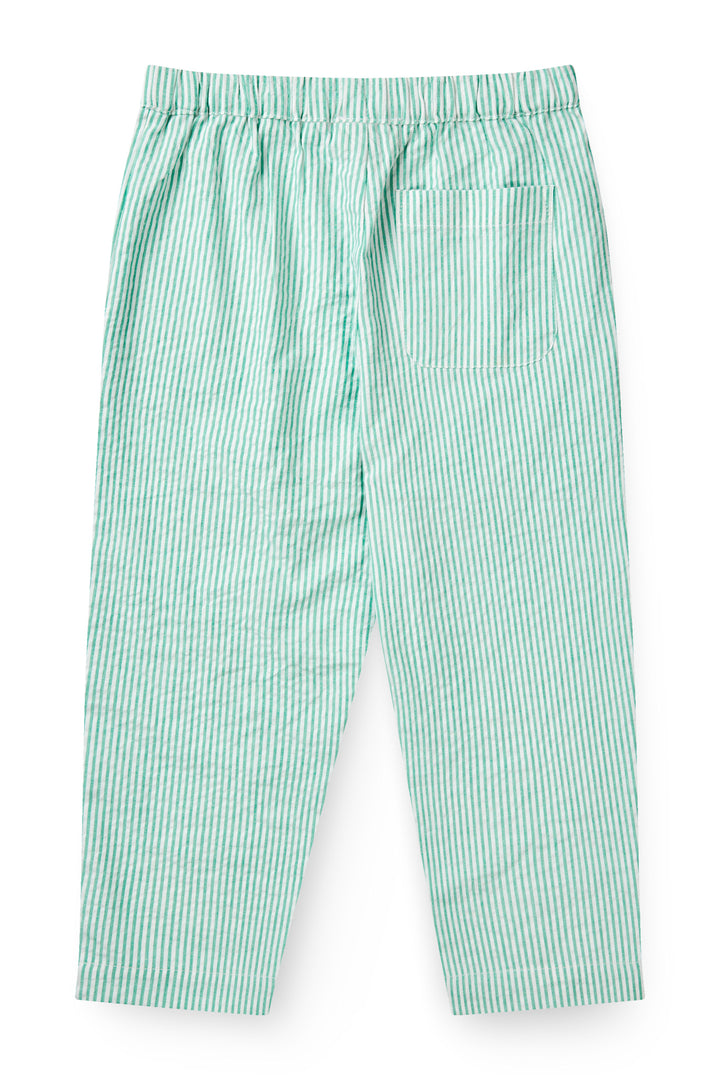 BÆK OG BØLGE BUKS - SHARP GREEN W CREAM STRIPE