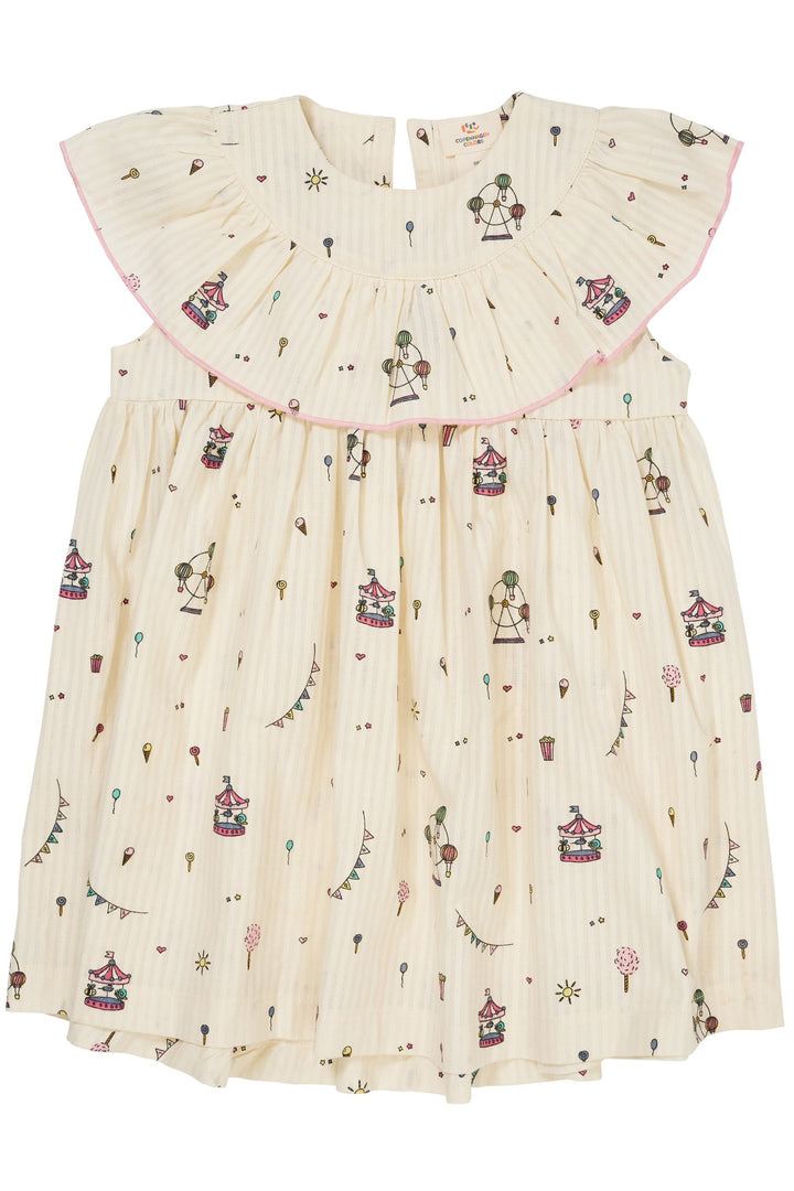 Printet kjole - CREAM PRINT