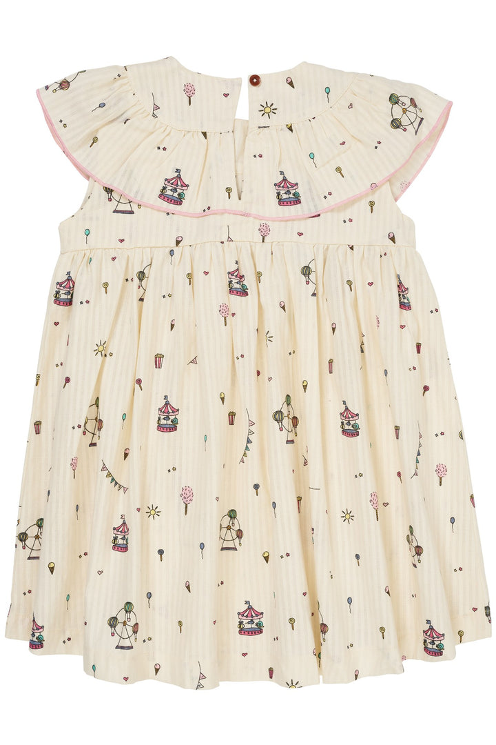 Printet kjole - CREAM PRINT