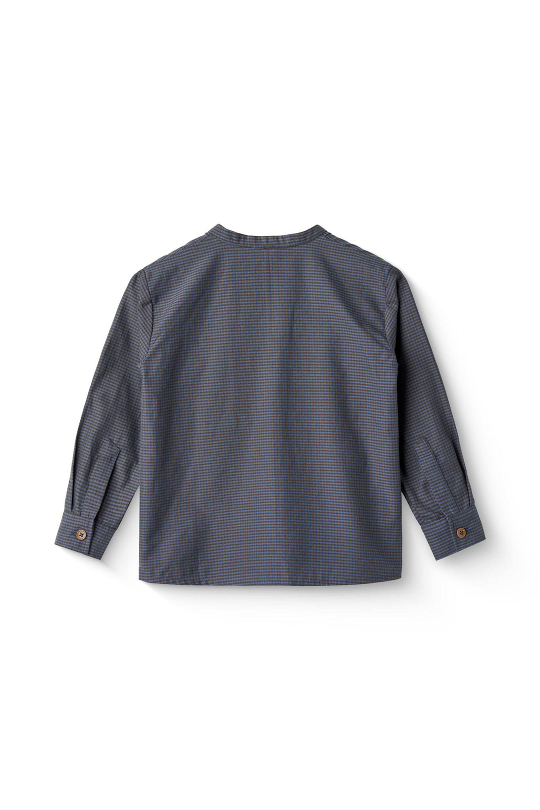 TERNET BLUSE MED KNAPLUKNING - NAVY CHECK COMBI