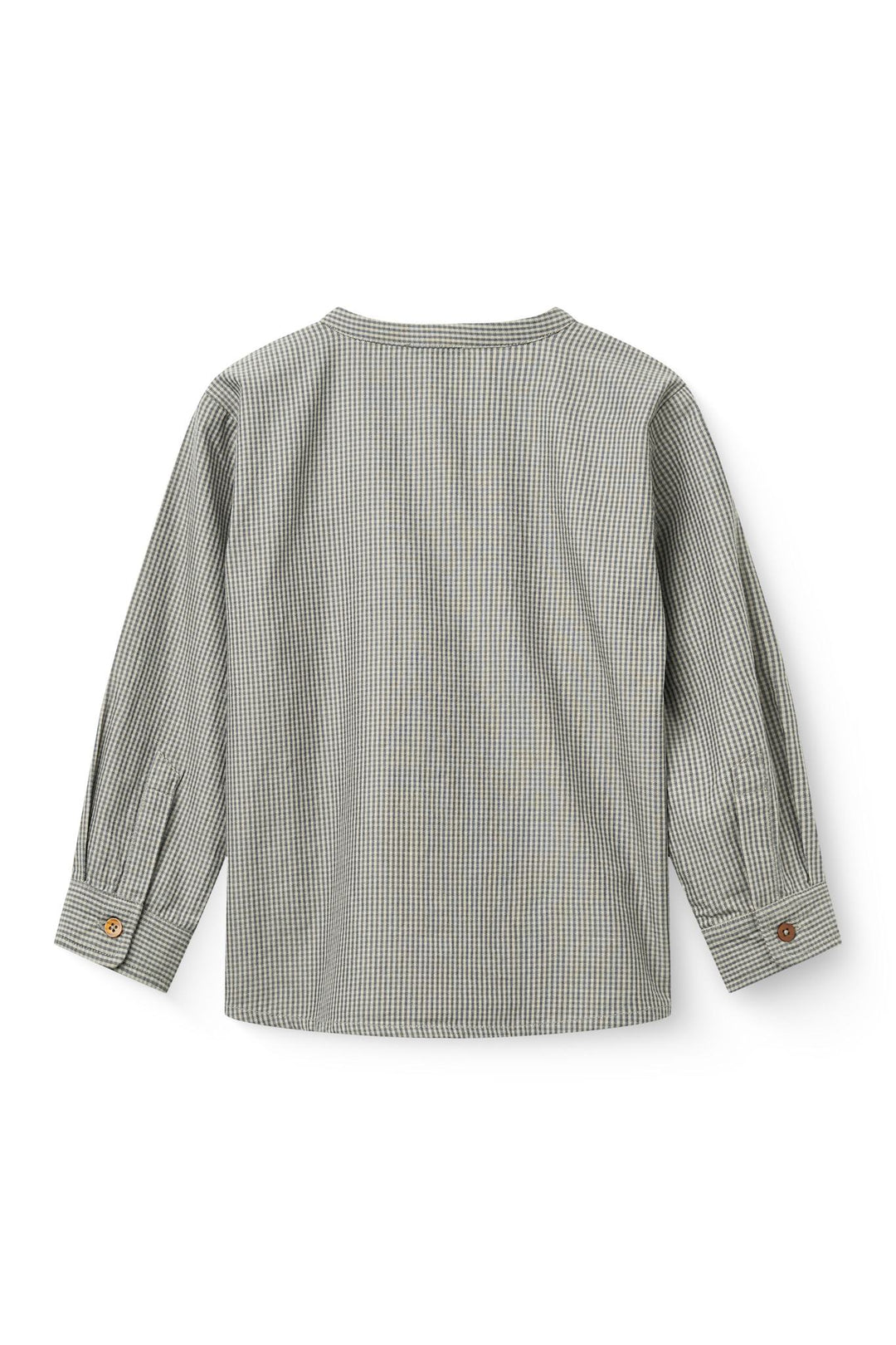 Ternet Bluse Med Knaplukning - GREY CHECK COMB