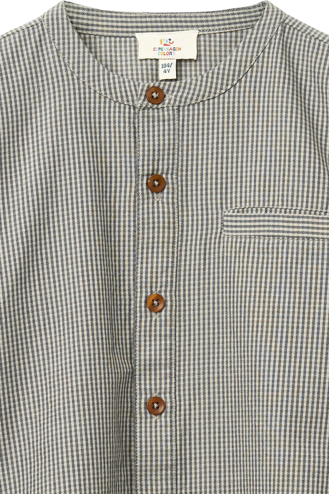 Ternet Bluse Med Knaplukning - GREY CHECK COMB