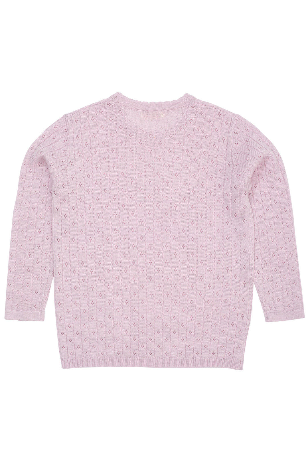POINTELLE BLUSE I MERINOULD - LAVENDER