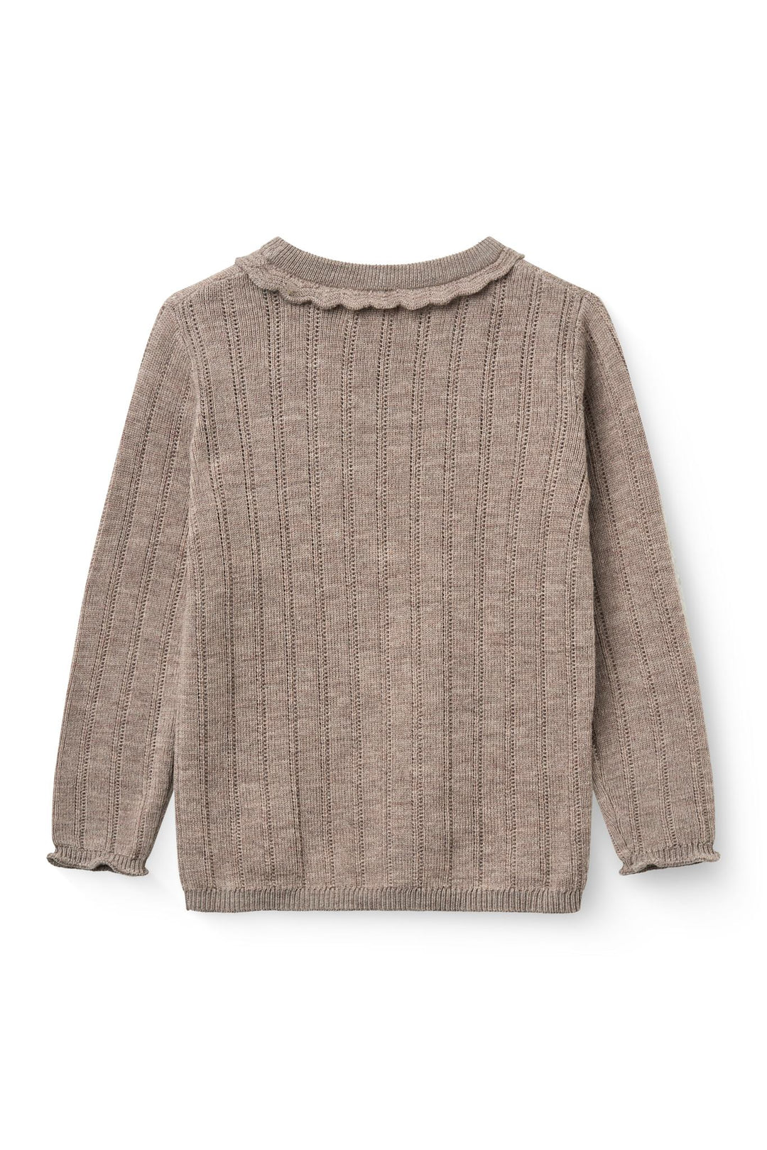 L/Æ Merino Pattern Bluse - Natural Melange