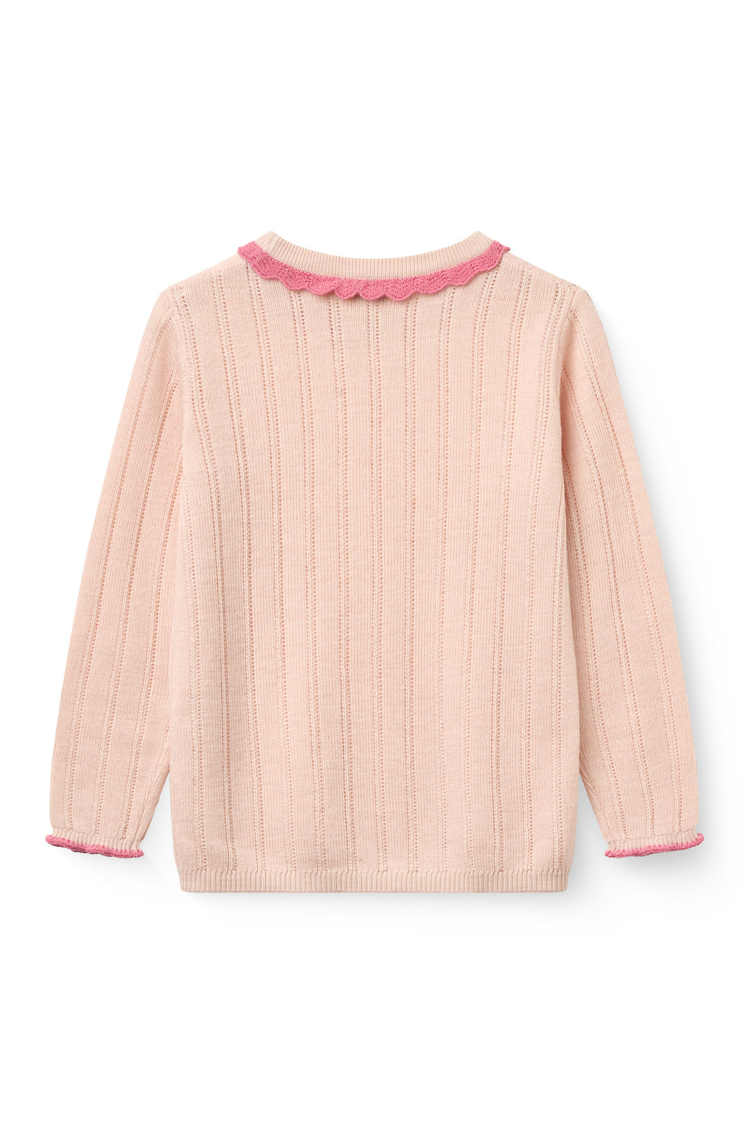 L/Æ Merino Pattern Bluse - Soft Pink Comb.