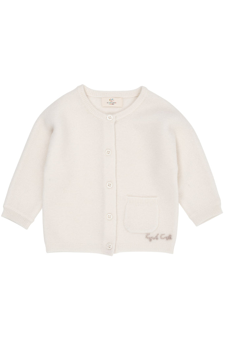 Cashmere Classic Baby Cardigan - Cream