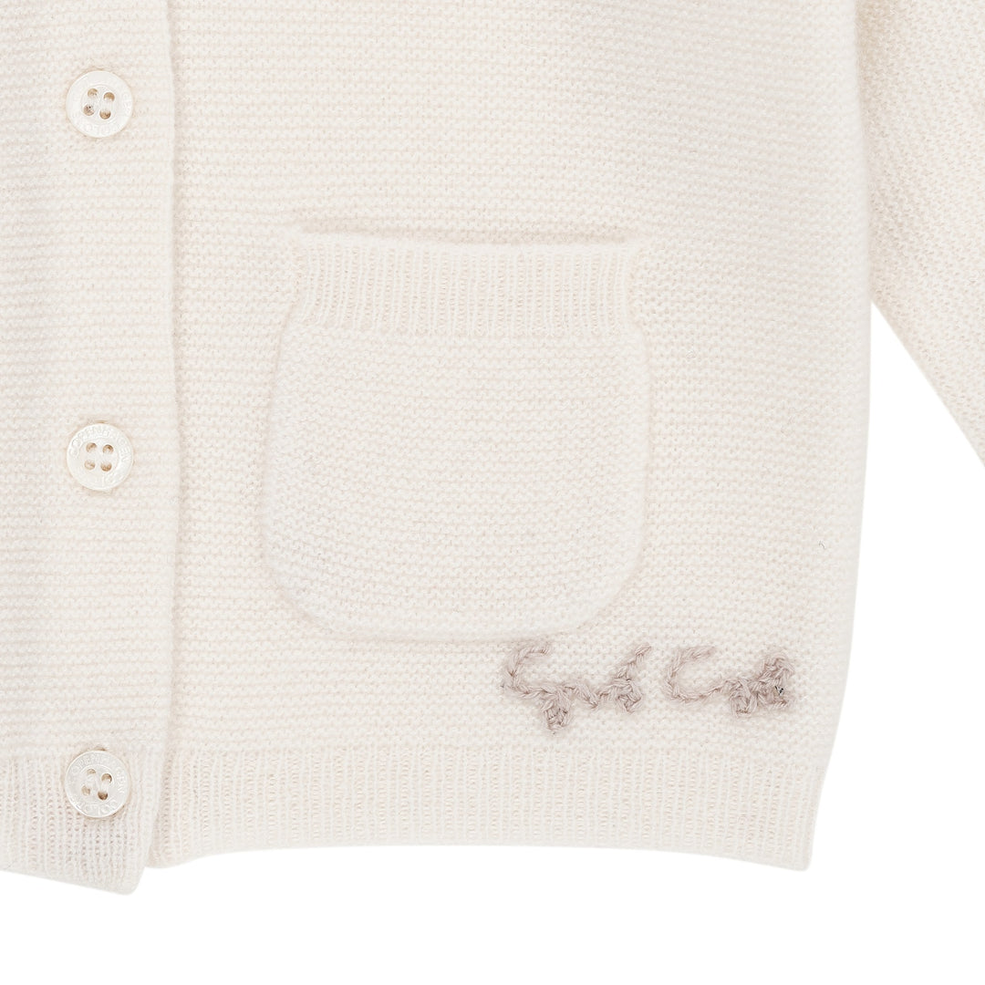 Cashmere Classic Baby Cardigan - Cream