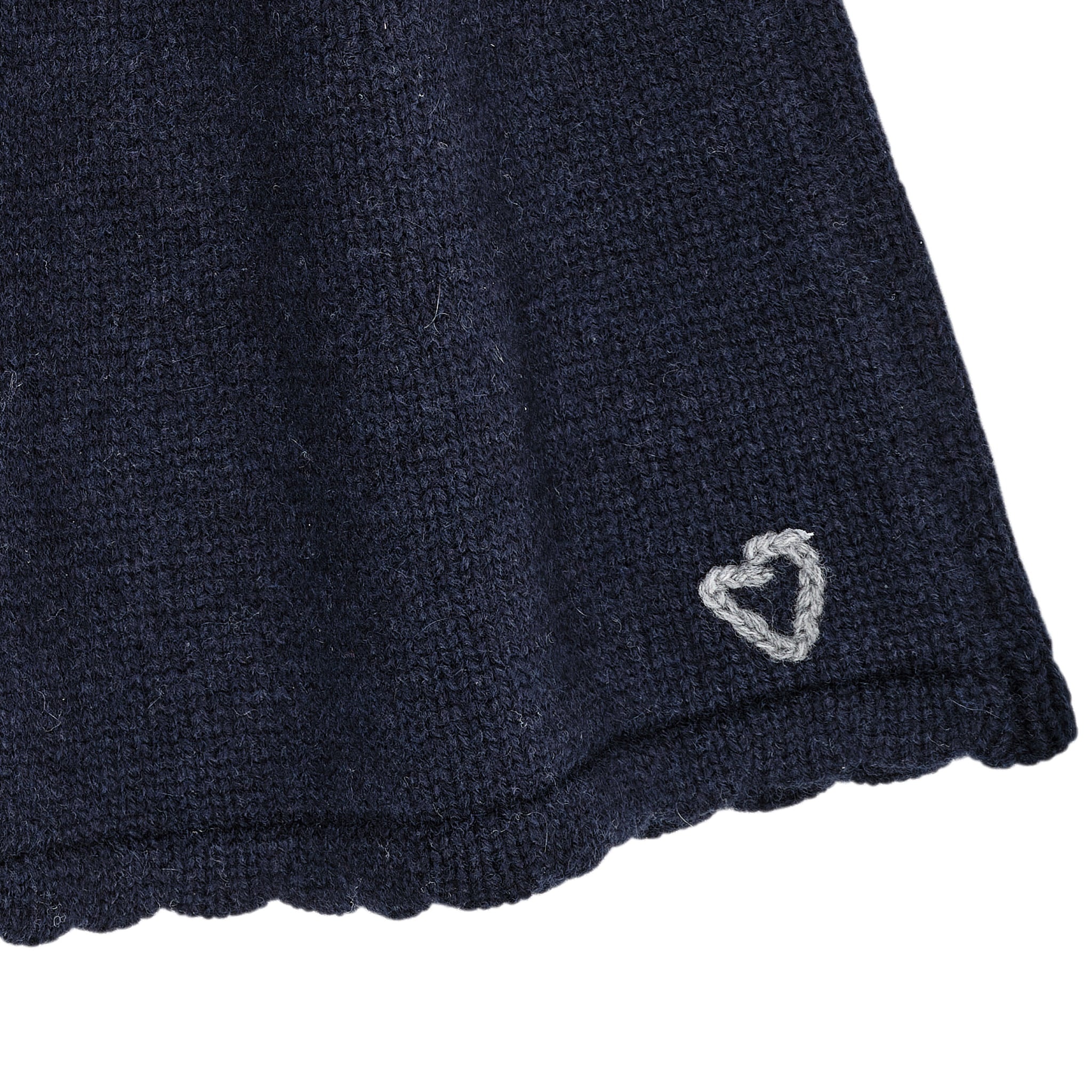 CASHMERE SKIRT W. EMB. - NAVY