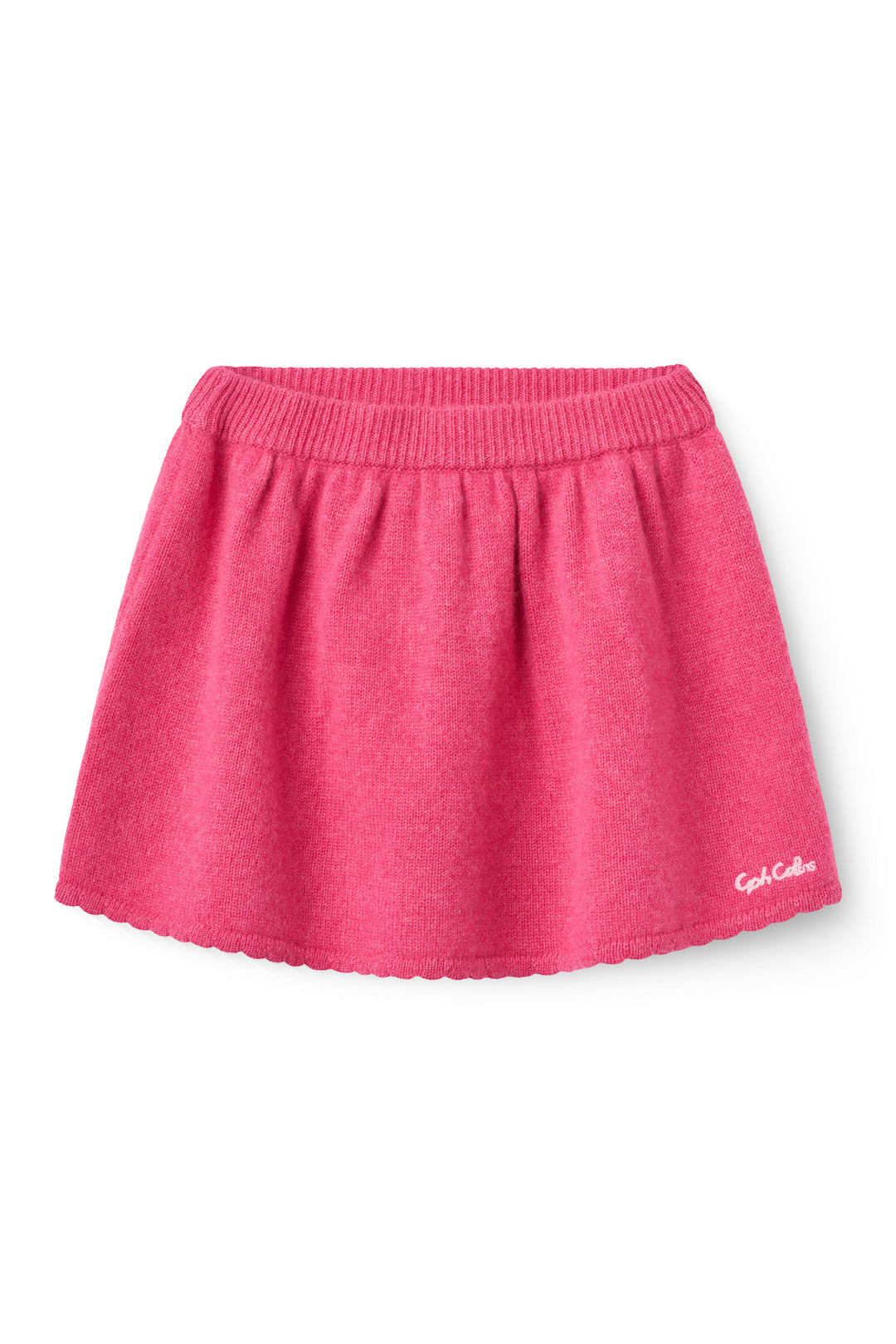 Cashmere Nederdel m. Broderi - Fuschsia
