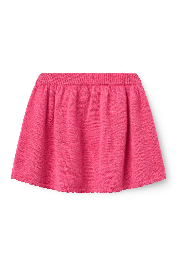 Cashmere Nederdel m. Broderi - Fuschsia