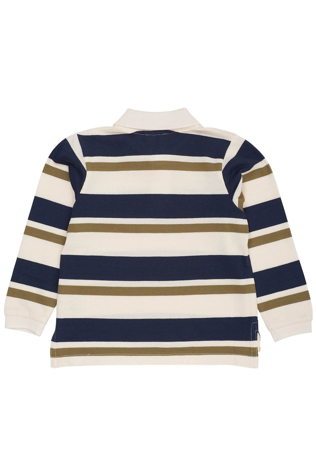 STRIBET POLO MED LANGE ÆRMER - GREEN COMBI