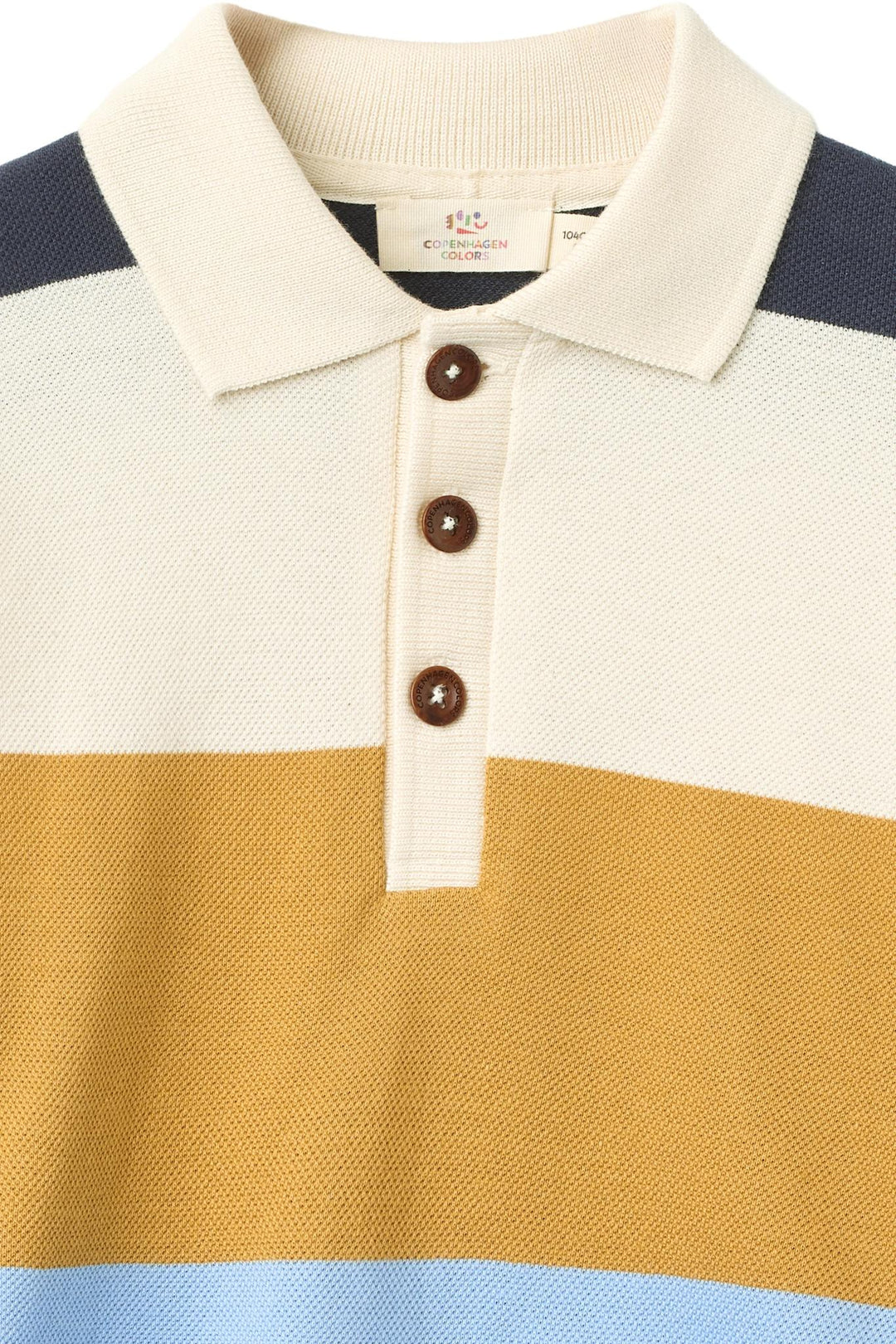 Klassisk Pique Polo m. L/Æ - Mustard Comb.