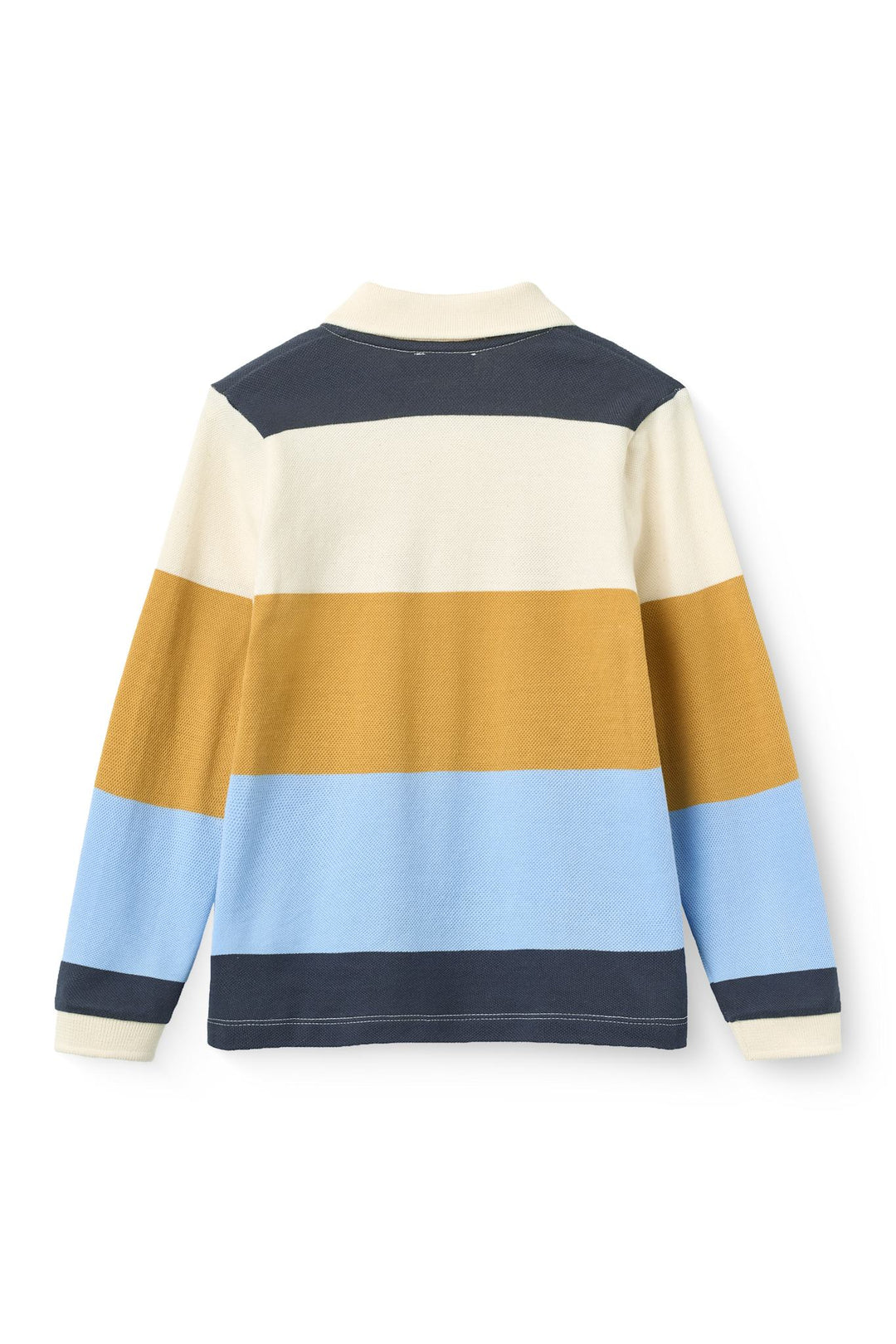 Klassisk Pique Polo m. L/Æ - Mustard Comb.