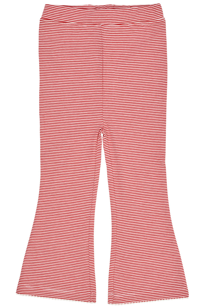 STRIBET TROMPET BUKSER - RED/CREAM STRIPE