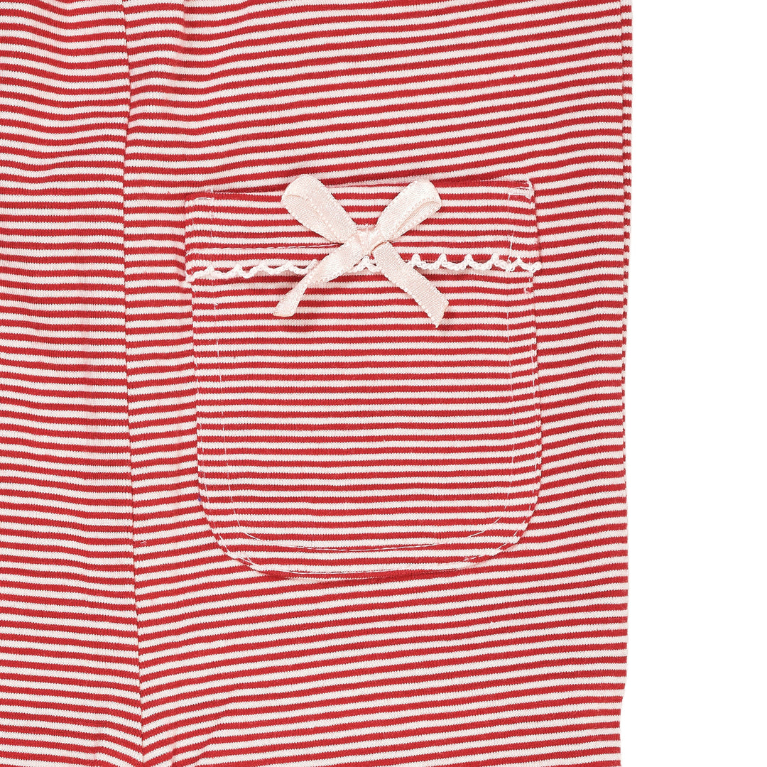 STRIBET TROMPET BUKSER - RED/CREAM STRIPE