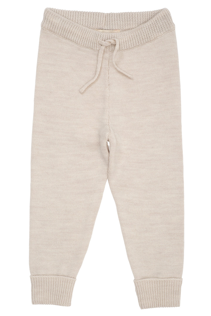 MERINO ULD BUKSER - PALE CREAM MELANGE