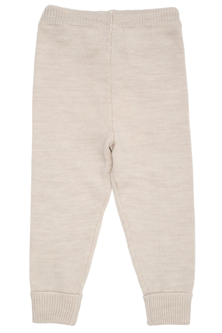 MERINO ULD BUKSER - PALE CREAM MELANGE