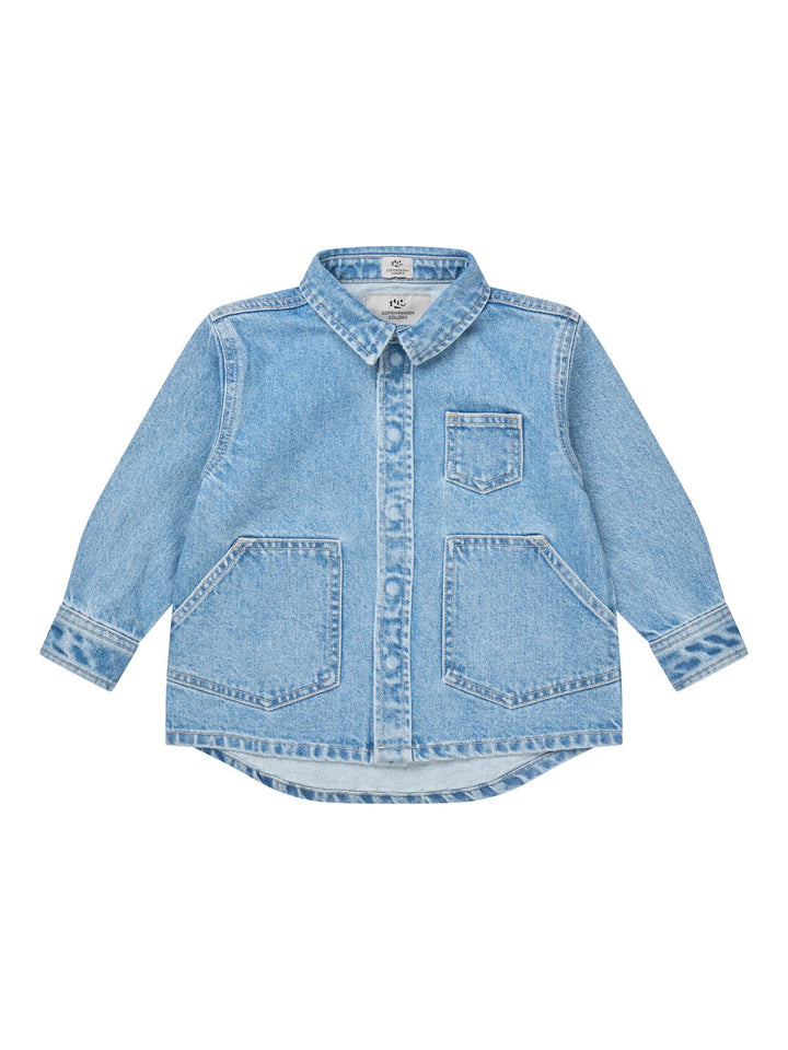 DENIM JAKKE - LT BLUE INDIGO WASHED