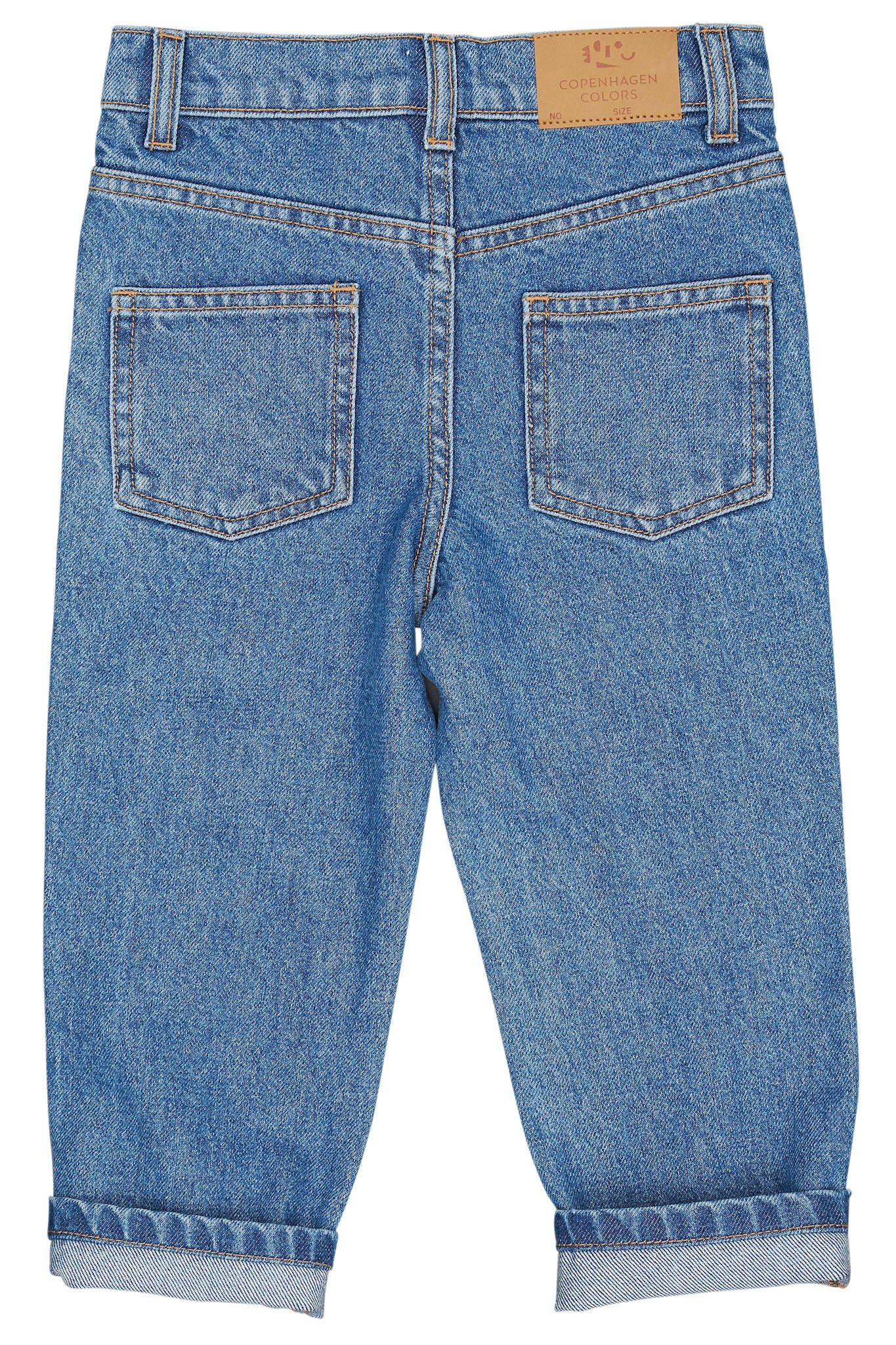 ØKOLOGISKE JUNIOR JEANS, NORMAL PASFORM - INDIGO BLUE WASHED