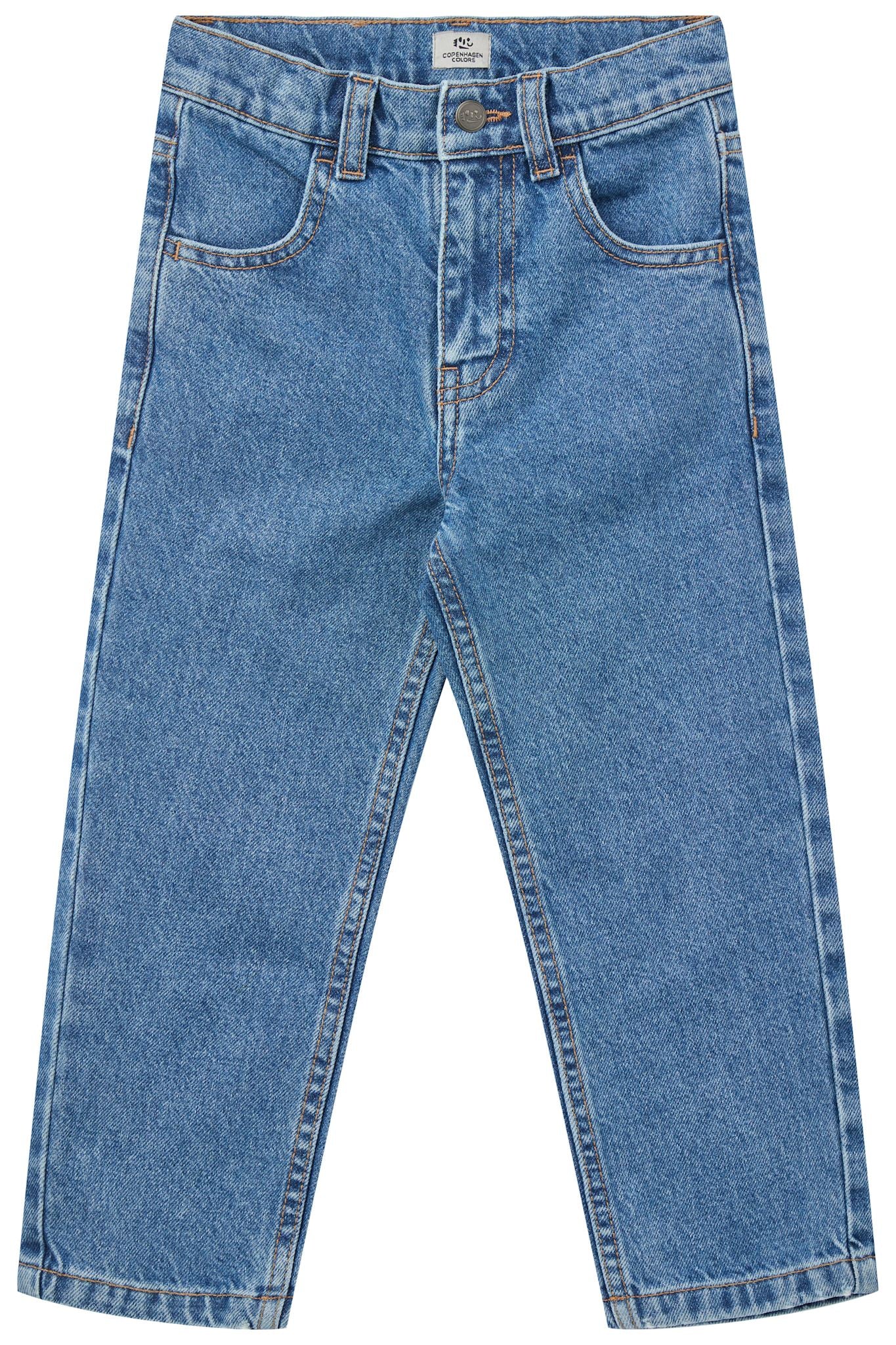 ØKOLOGISKE JUNIOR JEANS - NORMAL PASFORM - INDIGO BLUE WASHED