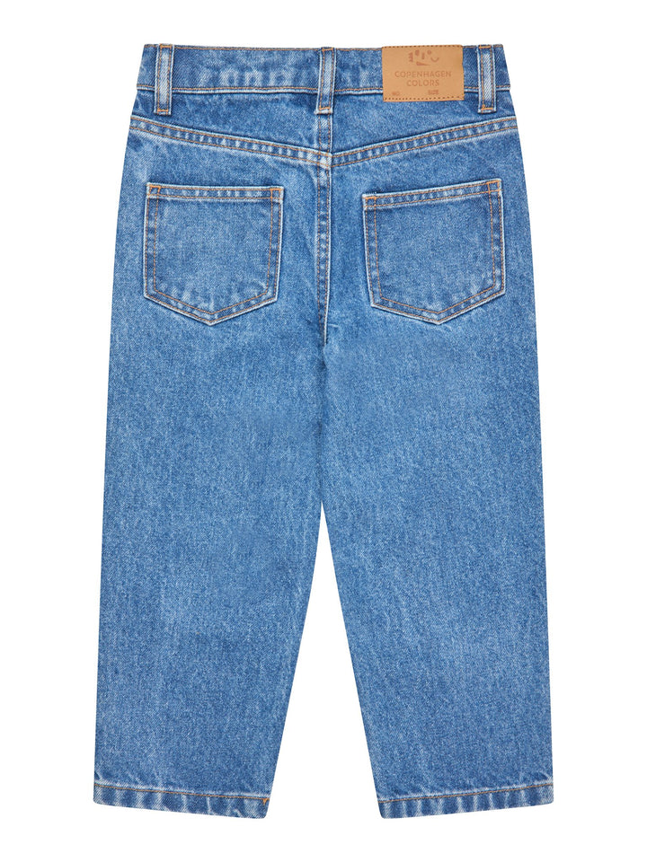ØKOLOGISKE JUNIOR JEANS - NORMAL PASFORM - INDIGO BLUE WASHED